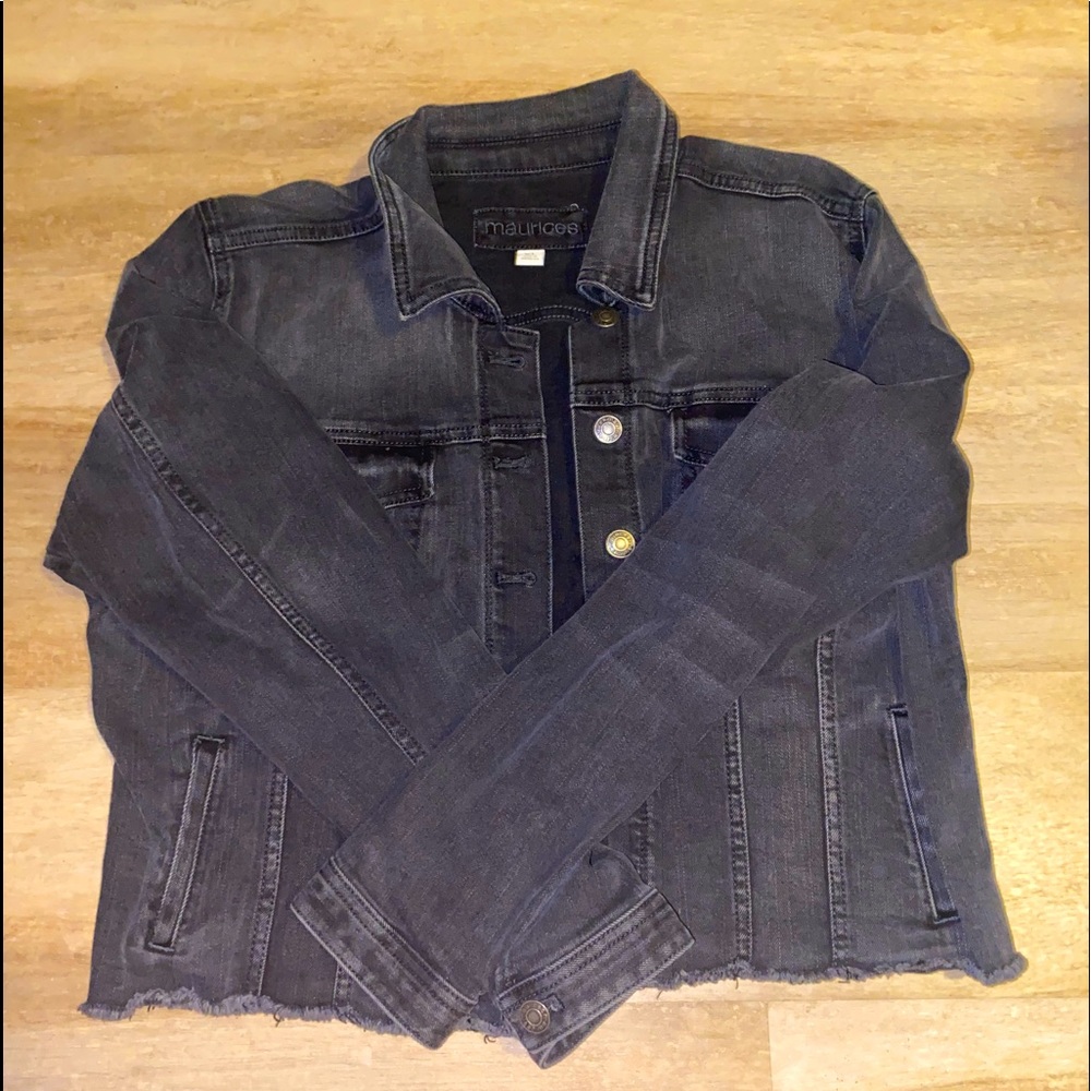 Black Cropped Jean Jacket